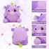 Kawaii Purple Cow Plush Stuffed Animals Pillow, Soft Cow Pillows, Birthday Gift Home Decoration for Kids Girls Boys