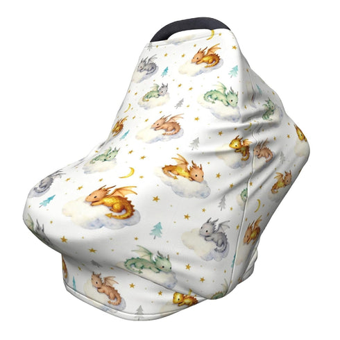 Sozzjile Cute Dragon Car Seat Covers Baby Multi-Use Car Seat Canopy Carrier Cover,
