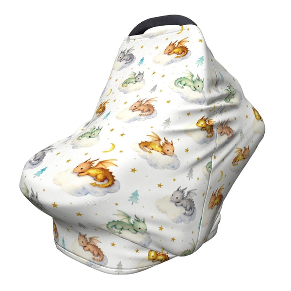 Sozzjile Cute Dragon Car Seat Covers Baby Multi-Use Car Seat Canopy Carrier Cover,
