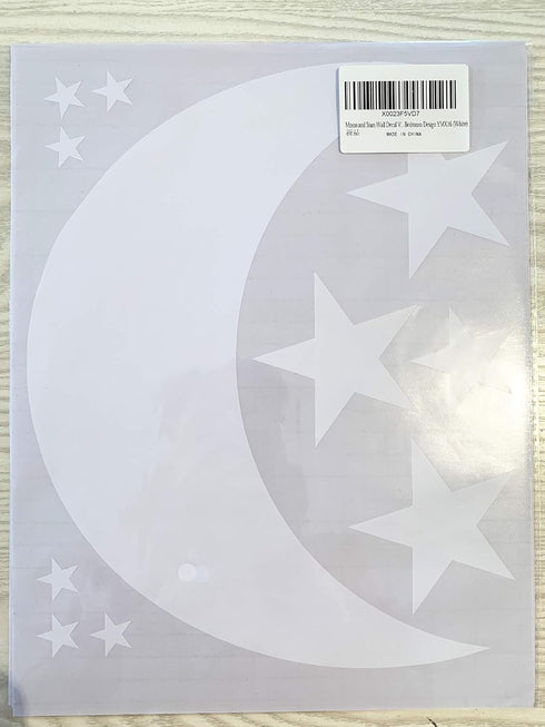 Moon and Stars Wall Decal Vinyl Sticker for Kids Room Decoration - Good Night Nursery Decor