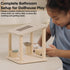 Set Set PlanToys Wooden Dollhouse Bathroom Room | Bath, Toilet, Sink & Accessories Furniture | Open Ended Role Play