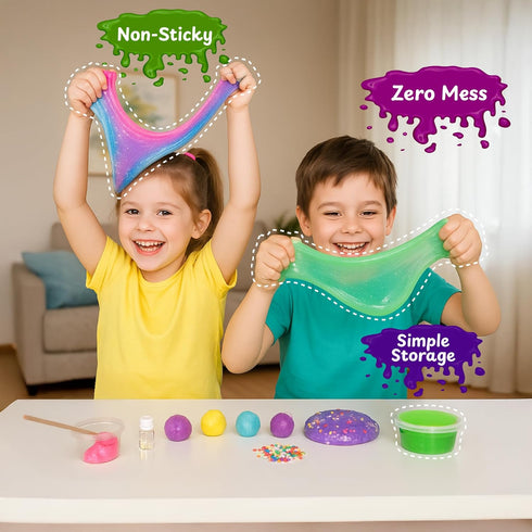 PW 4+ 10+ DIY Slime Making Kit for Kids Years, Glitter, Scented, Butter Slime Activities, Unicorn, Dinosaur, Mermaid