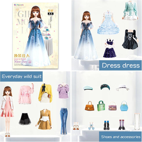 Magnetic Dress Up Paper Dolls - Girls Ages 4-7, Pretty Princess Game, Dress Up Toys, Imaginative Birthday Gifts