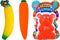 JA-RU Stretchy Banana Toy, Squishy Carrot Toy, & Jumbo Gummy Bear Toys for Kids, Slow Rising Fidget Stress Relief