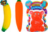 JA-RU Stretchy Banana Toy, Squishy Carrot Toy, & Jumbo Gummy Bear Toys for Kids, Slow Rising Fidget Stress Relief