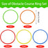 Libima Obstacle Course Ring Set, 12 Pcs Large Exercise Hoops for Gymnastics Practice & Educational Activities