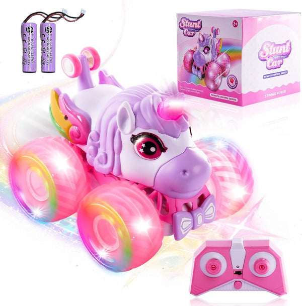 SUMEAUT Remote Control Car Unicorn Monster Trucks for Girls 360 Rotating 4WD Stunt