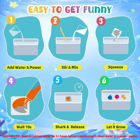 20 (2 18 3+ Magic Water Elf Toy Kit Magic Gels Glow-in-The-Dark) & Sea Creature Molds, DIY Aqua Fairy Water Gel Crafts