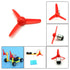 EUDAX Micro DC Motor 2mm Shaft Propeller with 3 Vanes, 80mm Fan Shape for RC Boat DIY Airplane