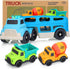2 3 4 3 1 2-4, Toddler Toys for Year Old Boys, Wheat Straw Toy Cars, No BPA Dump Truck, Mixer Cement, in Transport