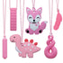 Chew Necklaces for Sensory Kids, 6 Pack Fox and Dinosaur Silicone Chewy Necklace for Autism, ADHD, Fidgeting