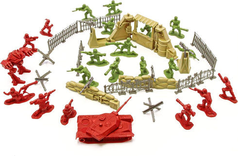 Lanard The Corps! Universe Army Playset - 104 Pieces, 3 Troop Army Set with Carry Handle Case for Kids