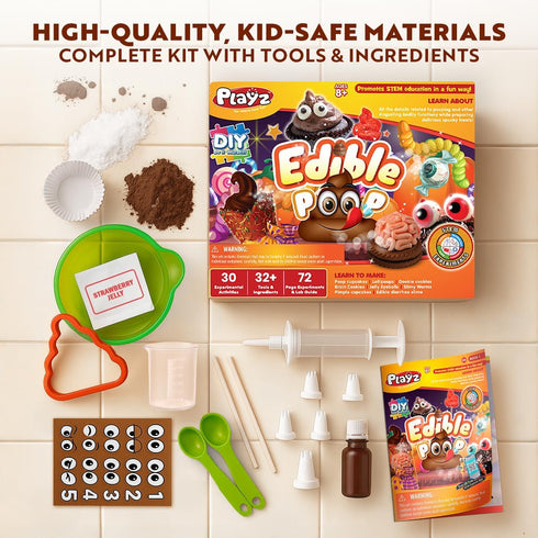 8-12 30 Playz Edible Poo Chocolate & Candy Making Science Kit for Kids Ages Years Old - Food Science Chemistry Kid