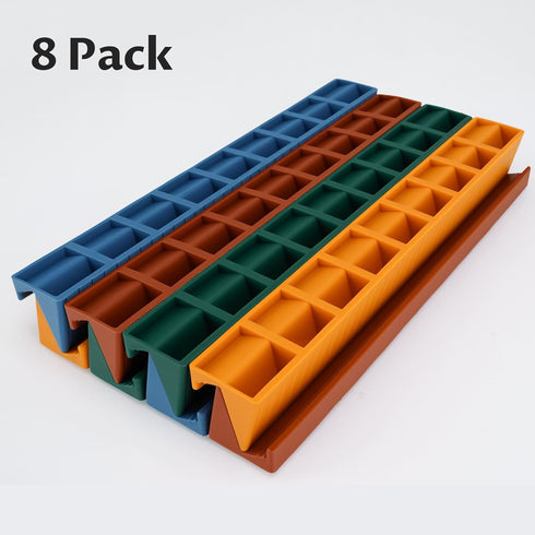 NiToy Set 8, 10"x1.18"x1.18" 3 6 4 Silicone Domino Racks of Dominoes Holders/Trays Tilt Options for Mexican Train