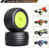 Mounted Front Wheels for Losi Mini T 2.0, Replacement 1/18 Off Road Directional Tires (Yellow)