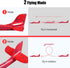 2 Pack Airplane,17.5" Plane,2 3 4 5 6 7 8 9 LED Light Large Throwing Foam Flight Mode Glider Plane,Flying Toy