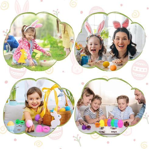 Mytothfy 24 Pack Easter Eggs Filled with Brain Teaser Puzzles, Easter Basket Stuffers for Kids Teens Adults, Easters