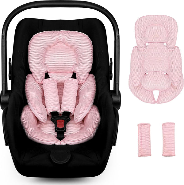 Infant Car Seat Insert for Newborn Girls Boys, Summer Mesh Baby Carseat