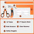 10-Piece Set 6+ REXBETI Kids Tool with Real Hand Tools, Orange Durable Storage Bag, Children Learning Tool Kit for Home