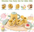 Set Set 2 3 4 5 6 Wooden Tea Party for Little Girls, Toddler Tea with Cupcake Stand & Food Dessert, Pretend Play Food