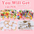 150Pcs Miniatures Food Drinks Bottles Doll House Accessories - 1:12 Playset for Pretend Play Kitchen Game