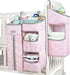 Orzbow 3-in-1 Nursery Organizer - Baby Diaper Caddy | Hanging Storage for Baby Essentials | Pink