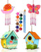 HOME COMPOSER 4 Pack DIY Bird House Wind Chime Kits for Children to Build