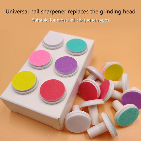 TNNOKL 12-Pieces/Set Trimmer Baby Nails File Nails Replacement Pads Grinding Heads for Most Brand Electric Nails File