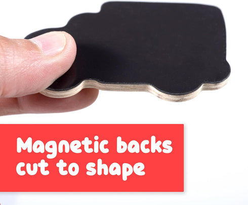 SPARK & WOW Wooden Transport Magnets Set of 20, Cute Transportation Magnets for Kids Ages 2+ for Fridges and Whiteboards