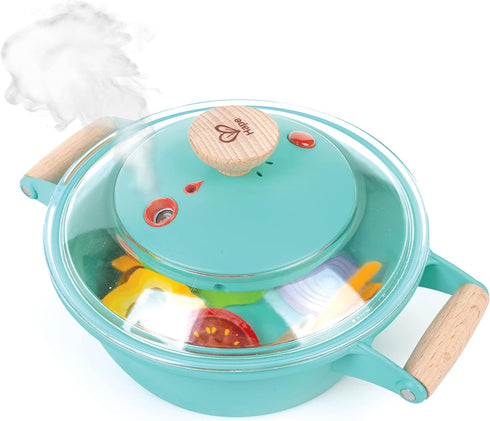 Playset 3+ Hape Little Chef Cooking & Steam | Toy Kitchen with Play Food and Accessories, for Children Ages Years