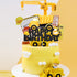 Glitter Building Truck Happy Birthday Cake Topper, Construction Truck Decor for Kids Birthday or Baby Shower Party
