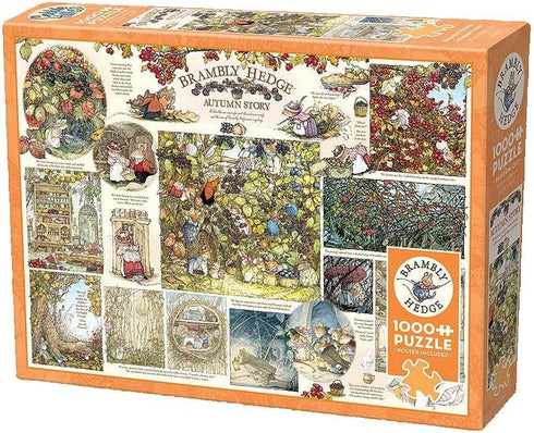 Cobble Hill 1000 Piece Puzzle - Brambly Hedge Autumn Story - Sample Poster Included
