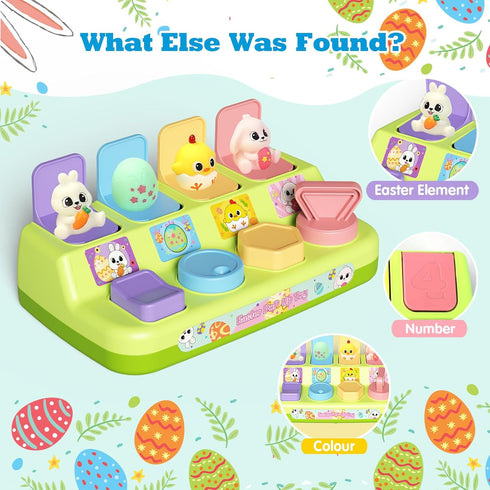 Age18 Letapapa Interactive Pop Up Toys for Toddlers, Toddler Easter Toys Easter Basket Stuffers, Montessori Cause