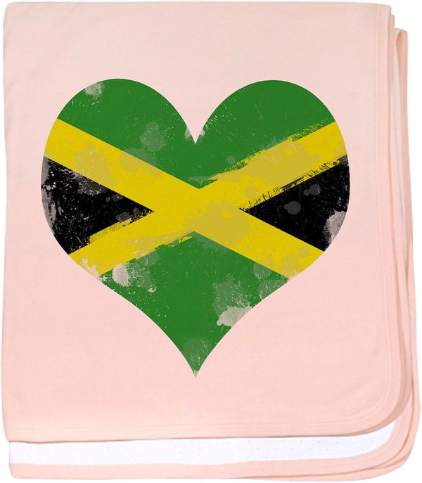 CafePress A Jamaican Heart Baby Blanket, Super Soft Newborn Swaddle