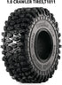 INJORA 1.0 Tires - S5 Rock Terrain Crawler Tires for TRX4M SCX24 AX24 FCX24 Upgrade Parts,64 * 24mm,T1011
