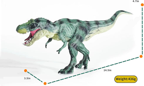 2Pcs Set, 15.7" 12.2" Dinosaur Large Tyrannosaurus Rex and Realistic T-rex, Educational Dinosaur Action Figure Wildlife