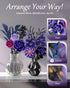 Set, Set Purple Rose Bouquet Building Artificial Floral Building Toys for Gothic Home Decor, Ideal Gift for Halloween