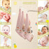 YETTASBIN 4 3 Pack Cute Deer Muslin Baby Hand Washcloths, Soft Cotton Bath Face Towel, Layers Extra Absorbent Feeding