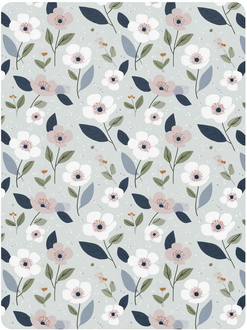 miaozhen 1 Pack 52x28 Cotton Crib Sheets for Baby Boys Girls Ultra Soft Cute Cartoon Rainforest Wildflower Crib