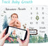 Baby Monthly Milestone Blanket for Boys & Girls, Soft Flannel Photography Background Prop, Mountain Design