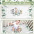 HunnmingRe Set 3 Set Baby Safari Animals Crib Bedding Pcs Crib Baby Blanket, Fitted Sheet, Pillowcase Soft Flannel