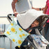 visesunny 2Pcs Sunflower Bee Daisy Green Leaf Wet Bag with Zippered Pockets Washable Reusable Roomy
