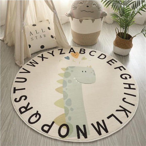 Jackcsale ABC Round Rug for Kids Soft Alphabet Nursery Area Rug Boys Girls