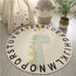 Jackcsale ABC Round Rug for Kids Soft Alphabet Nursery Area Rug Boys Girls