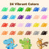 24 4-8 1-3, JUPITEARTH Colors Crayons for Kids Ages with Coloring Book & Bonus Stickers, Non-Toxic & Washable Triangle