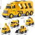 Truck Toys for Boys Ages 3-6, Toddler Car Carrier Vehicle Toy Set, Kids Toys Truck Set for Age 3-9