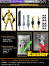 Pre Assembled Gold T13 Action Figure with Multiple Accessories, 3D Printed Multi-Jointed Titan 13 Decorative Toy