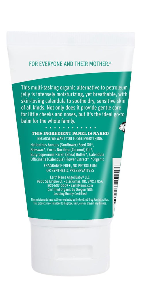 Earth Mama Organic Baby Face Nose & Cheek Balm, Moisturizer with Calendula Oil, 2-Fluid Ounce
