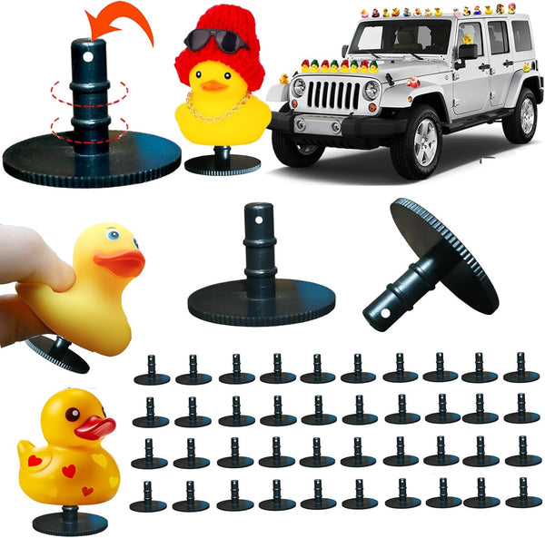 20 Pcs Duck Holder - 2024 Upgraded Air Vents for Car Dash, Dual Buckle Anti-Slip Rubber Duck Plug (Excluding Duck)