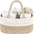 Diaper Caddy Organizer, Cotton Rope Baby Basket for Nursery and Changing Table,